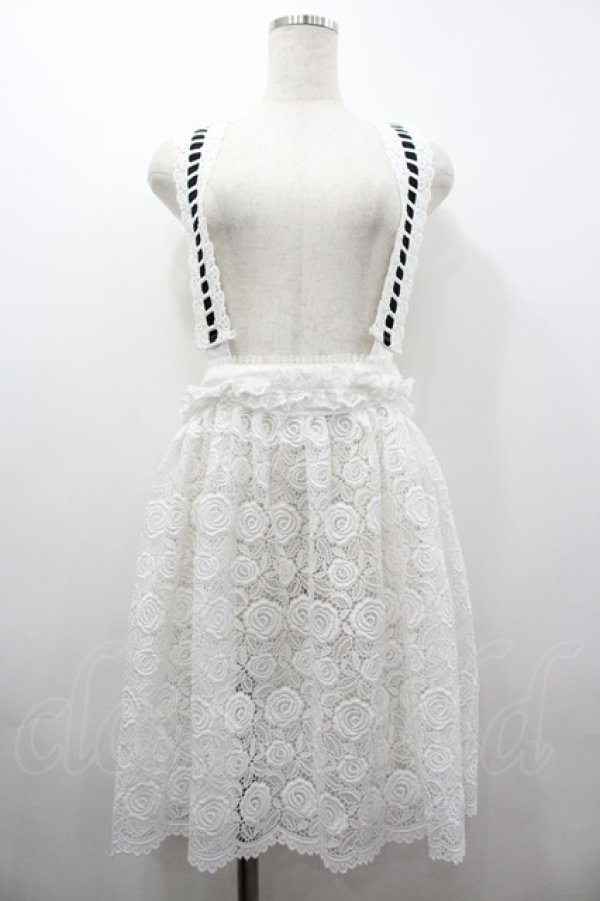 画像1: RUSANJIN ROOM / レースエプロン  白Ｘ黒 I-26-03-12-062-GO-OP-SA-ZI (1)