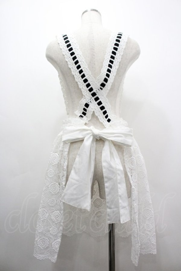 画像2: RUSANJIN ROOM / レースエプロン  白Ｘ黒 I-26-03-12-062-GO-OP-SA-ZI (2)