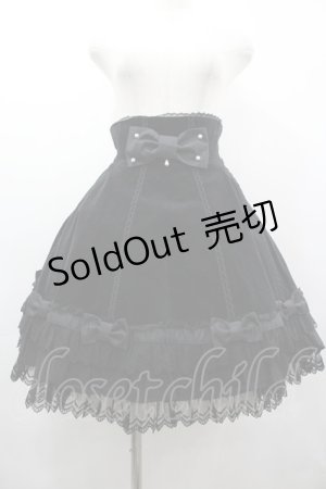 画像: Angelic Pretty / リボンカクテルスカート  黒 I-26-03-12-063-AP-SK-SA-ZI