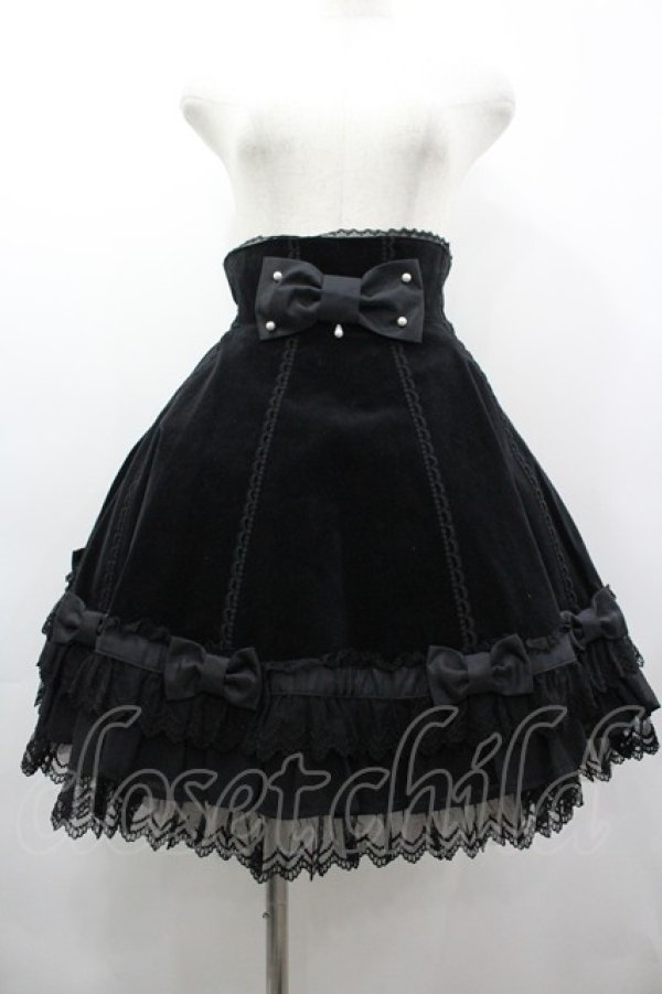 画像1: Angelic Pretty / リボンカクテルスカート  黒 I-26-03-12-063-AP-SK-SA-ZI (1)
