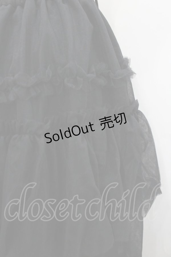 画像3: HARE / チュールフリルスカート  黒 I-26-03-12-065-GO-SK-SA-ZI (3)