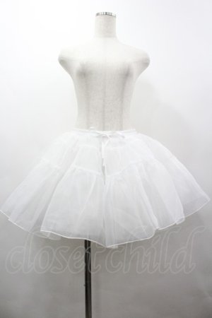 画像: Chalmiere / ミニ丈オーガンジーパニエ  白 I-26-03-12-069-0-SK-SA-ZI
