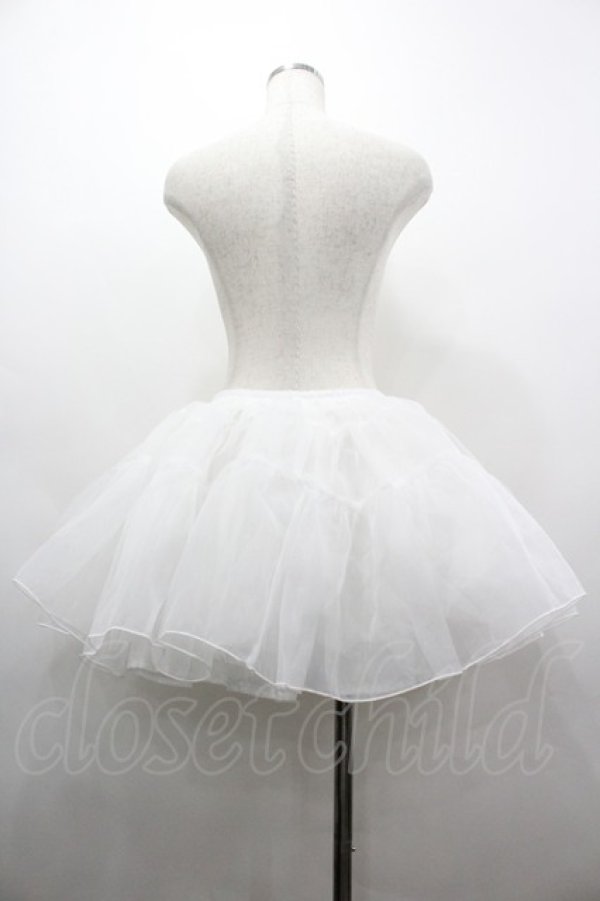 画像2: Chalmiere / ミニ丈オーガンジーパニエ  白 I-26-03-12-069-0-SK-SA-ZI (2)