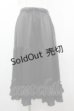 画像: axes femme kawaii / ミディフリルペチスカート  黒 I-26-03-12-070-AX-SK-SA-ZI