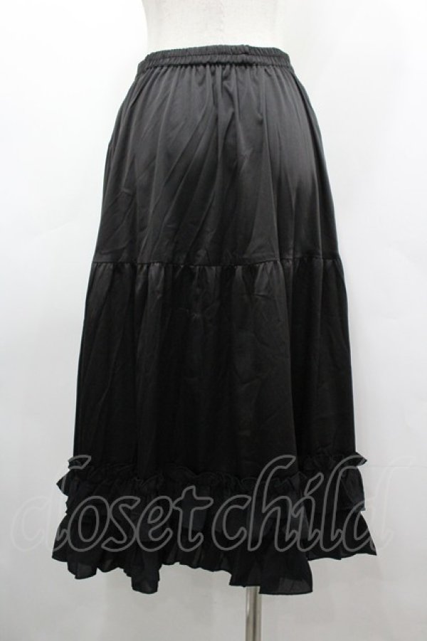 画像2: axes femme kawaii / ミディフリルペチスカート  黒 I-26-03-12-070-AX-SK-SA-ZI (2)