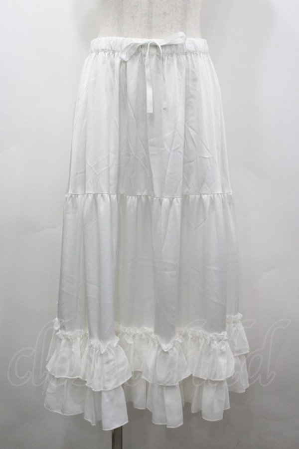 画像1: axes femme kawaii / ミディフリルペチスカート  白 I-26-03-12-071-AX-SK-SA-ZI (1)