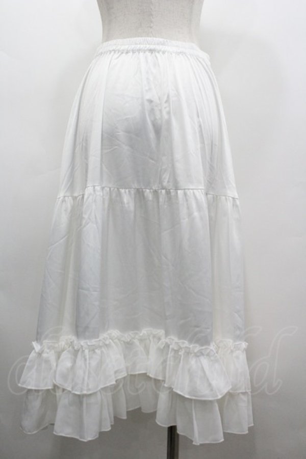 画像2: axes femme kawaii / ミディフリルペチスカート  白 I-26-03-12-071-AX-SK-SA-ZI (2)