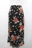 画像1: INGEBORG / フラワーシフォンスカート  ブラック I-26-03-12-074-LO-SK-SA-ZI (1)