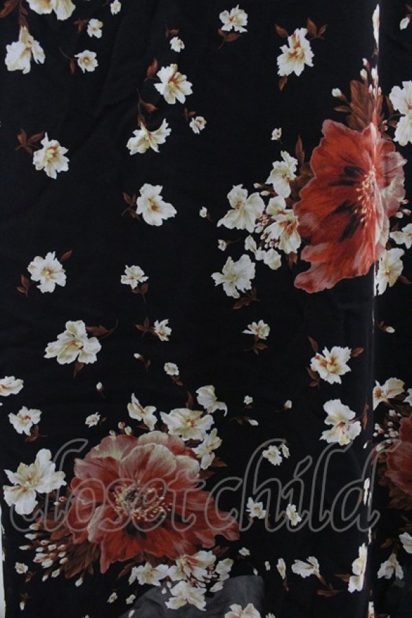 画像3: INGEBORG / フラワーシフォンスカート  ブラック I-26-03-12-074-LO-SK-SA-ZI (3)