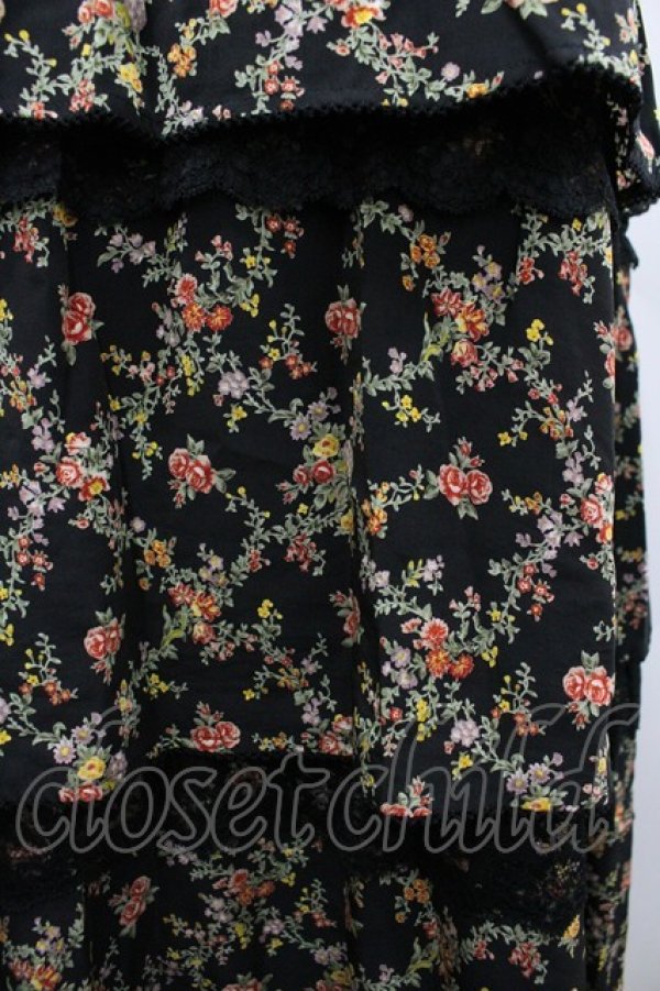 画像3: WONDERFUL WORLD / 花格子ptスカート  ブラック I-26-03-12-075-LO-SK-SA-ZI (3)