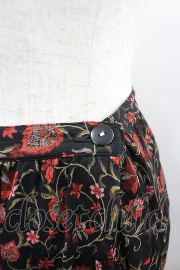 画像3: INGEBORG / ツタ花ptスカート M ブラック I-26-03-12-076-LO-SK-SA-ZI (3)