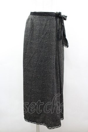 画像: INGEBORG / ランダム水玉巻きスカート M ブラック I-26-03-12-080-LO-SK-SA-ZI