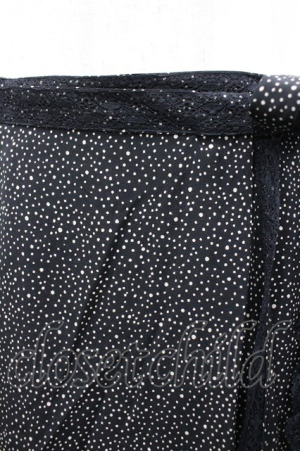 画像3: INGEBORG / ランダム水玉巻きスカート M ブラック I-26-03-12-080-LO-SK-SA-ZI (3)