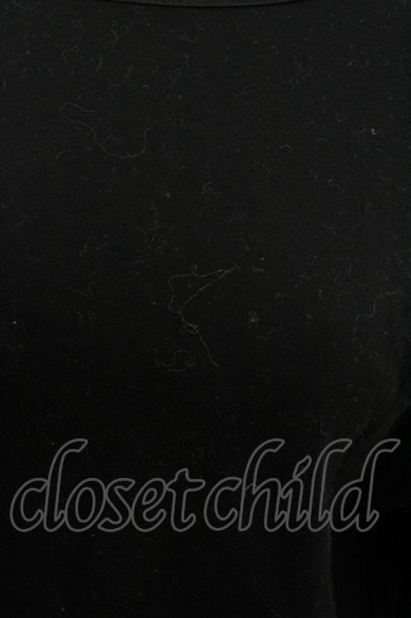 画像2: Maison de minette / frill sleeve cutsew（フリルスリーブカットソー）  黒 I-26-03-12-008-LO-TO-SA-ZI (2)