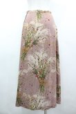 画像2: KANEKO ISAO / すすきブーケ柄スカート  ピンク I-26-03-12-084-EL-SK-SA-ZI (2)