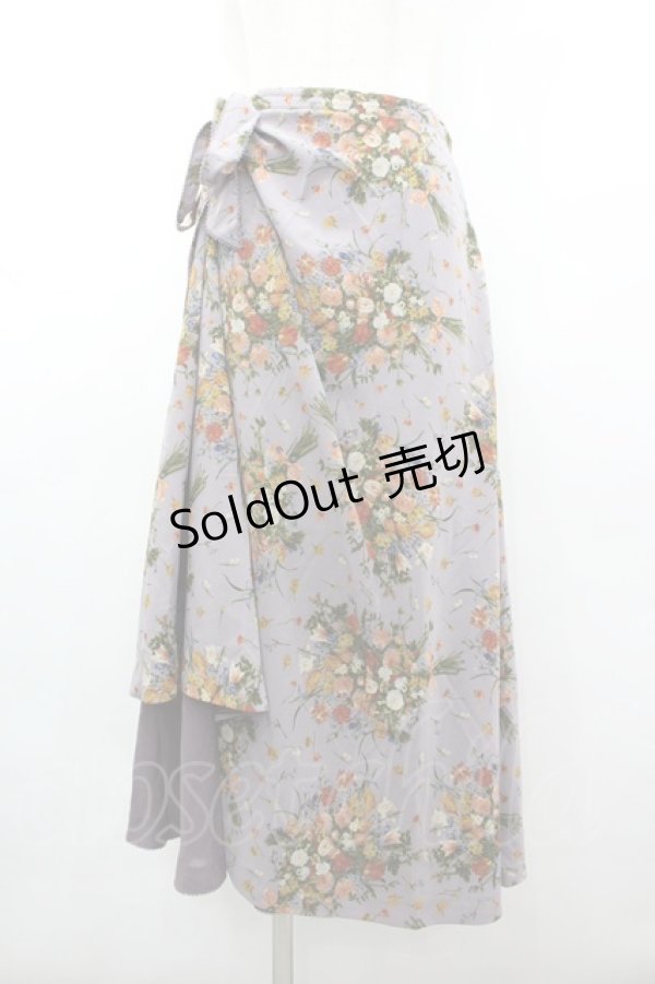 画像1: KANEKO ISAO / チューリップブーケスカート  パープル I-26-03-12-085-0-SK-SA-ZI (1)