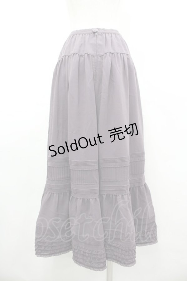 画像2: KANEKO ISAO / 縦横ピンタックスカート  パープル I-26-03-12-087-EL-SK-SA-ZI (2)