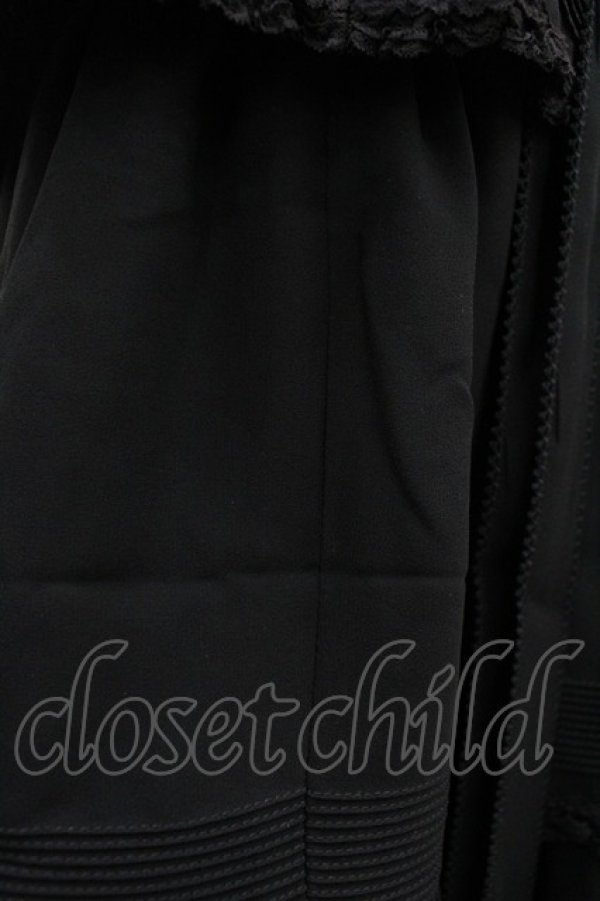 画像3: KANEKO ISAO / ピンタック&レース段スカート  ブラック I-26-03-12-088-EL-SK-SA-ZI (3)