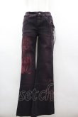 画像1: Ozz On hikozoh / レースアップ&プリントデニムパンツ  パープル I-26-03-12-092-OO-PA-SA-ZI (1)