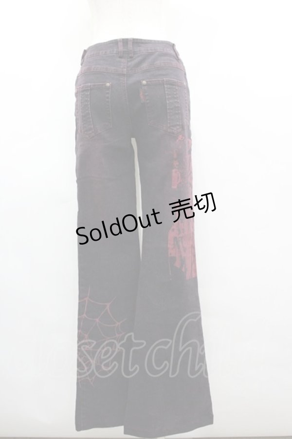 画像2: Ozz On hikozoh / レースアップ&プリントデニムパンツ  パープル I-26-03-12-092-OO-PA-SA-ZI (2)