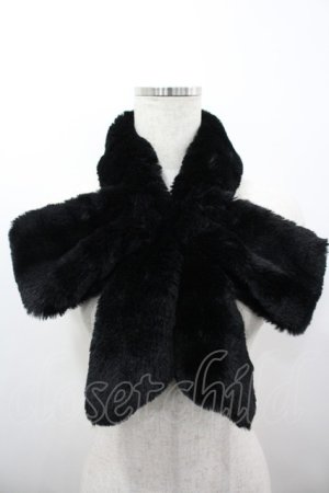 画像: m petit by misako / リボンファーティペット  黒 I-26-03-12-094-LO-ZA-SA-ZI