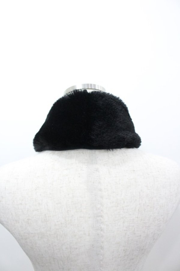 画像2: m petit by misako / リボンファーティペット  黒 I-26-03-12-094-LO-ZA-SA-ZI (2)