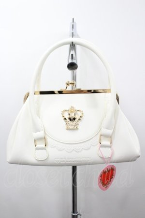 画像: BABY,THE STARS SHINE BRIGHT / 王冠がま口Bag  白 I-26-03-12-095-BA-BG-SA-ZI