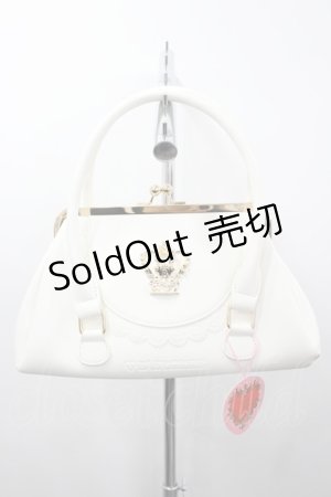 画像: BABY,THE STARS SHINE BRIGHT / 王冠がま口Bag  白 I-26-03-12-095-BA-BG-SA-ZI