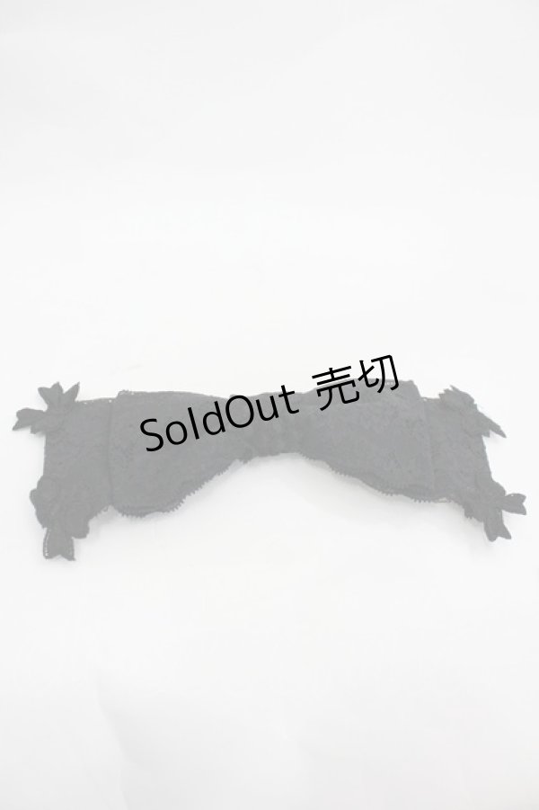 画像2: MOMOKO HOUSE / ぶどう&リボンレースヘッドドレスクリップ  黒 I-26-03-12-101-LO-AC-SA-ZI (2)