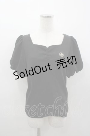 画像: shimamura × chiharu / アナと雪の女王半袖カットソー  黒 I-26-03-12-010-LO-TO-SA-ZI