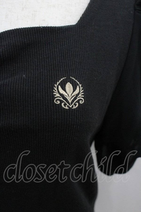 画像2: shimamura × chiharu / アナと雪の女王半袖カットソー  黒 I-26-03-12-010-LO-TO-SA-ZI (2)