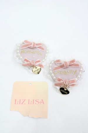 画像: LIZ LISA / メッセージハート2コセットクリップ  ピンク I-26-03-12-110-LO-AC-SA-ZI