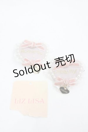 画像: LIZ LISA / メッセージハート2コセットクリップ  ピンク I-26-03-12-110-LO-AC-SA-ZI