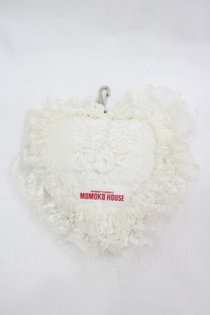 画像: MOMOKO HOUSE / ハートレースバッグチャーム  白Ｘピンク I-26-03-12-114-LO-ZA-SA-ZI