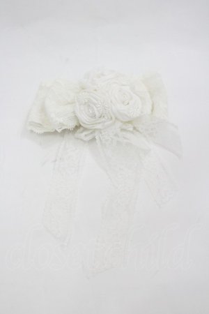画像: MOMOKO HOUSE / ローズレースリボン2WAY  白 I-26-03-12-118-LO-ZA-SA-ZI