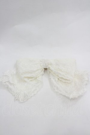画像: MOMOKO HOUSE / レースリボン2WAYクリップ  白 I-26-03-12-119-LO-ZA-SA-ZI