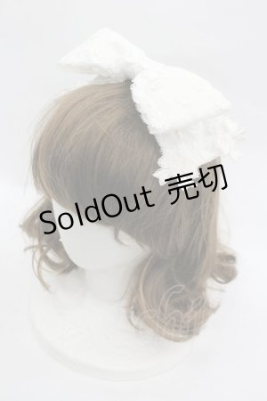 画像: MOMOKO HOUSE / レースリボンヘッドドレスクリップ  白 I-26-03-12-120-LO-AC-SA-ZI
