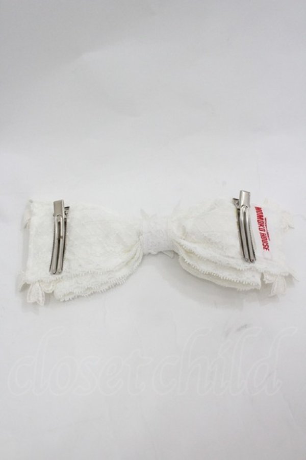 画像3: MOMOKO HOUSE / レースリボンヘッドドレスクリップ  白 I-26-03-12-120-LO-AC-SA-ZI (3)