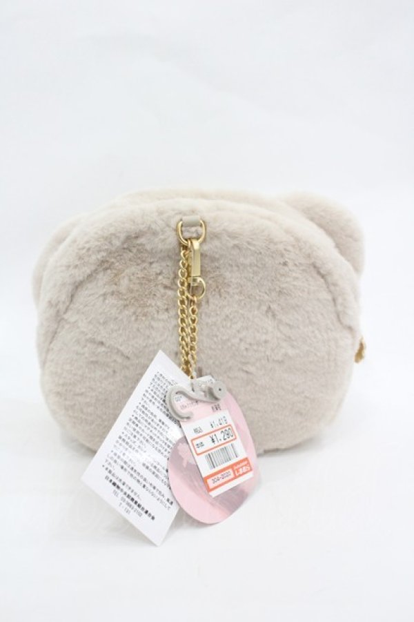 画像2: m petit by misako / AM クマサンポーチ  ベージュ I-26-03-12-122-LO-ZA-TE-ZI (2)