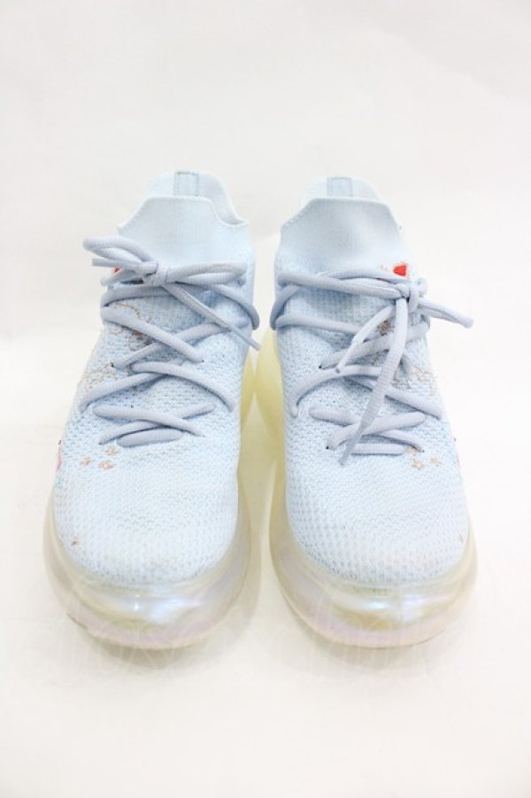 画像1: MIKIOSAKABE / JennyFax Hana Embroidery Shoes UK4 サックス I-26-03-12-125-PU-SH-SA-ZI (1)