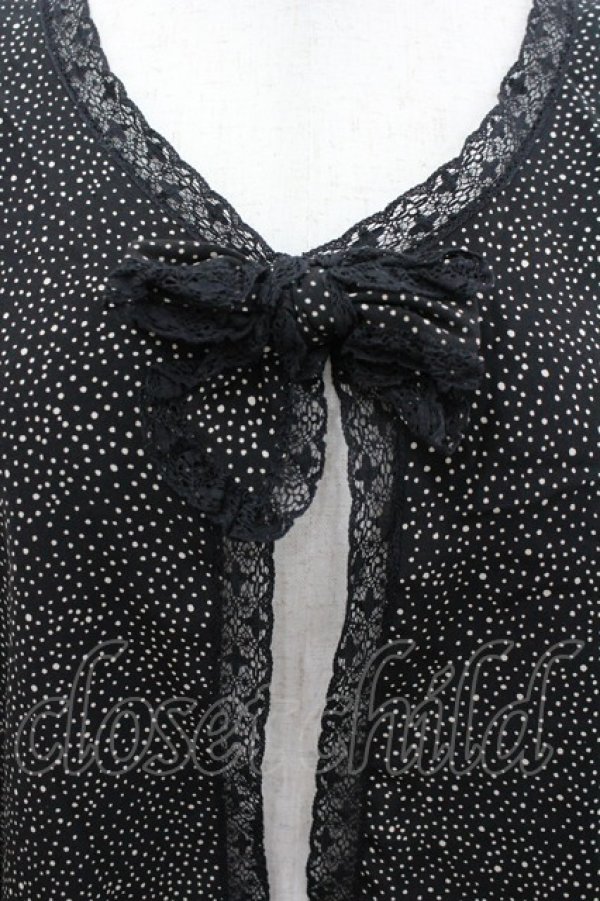 画像2: INGEBORG / ランダム水玉ボレロカーディガン M ブラック I-26-03-12-012-LO-TO-SA-ZI (2)