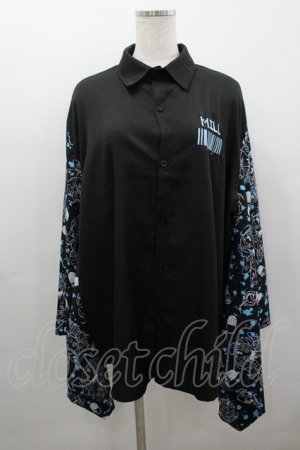 画像: ACDC RAG /OODミルキモノシャツ  黒Ｘ青Ｘ白 I-26-03-12-017-PU-BL-SA-ZI