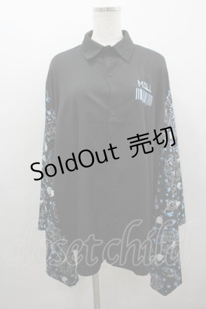 画像: ACDC RAG /OODミルキモノシャツ  黒Ｘ青Ｘ白 I-26-03-12-017-PU-BL-SA-ZI