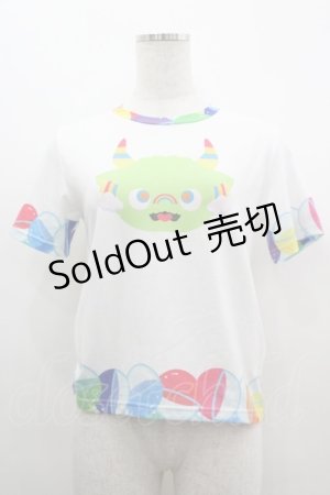 画像: ACDC RAG / カプセルモンスター チビTシャツ  白Ｘ緑Ｘカラフル I-26-03-12-018-PU-TO-SA-ZI