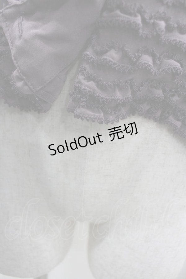 画像3: KANEKO ISAO / 4つリボン&パールボタンショート丈ブラウス  パープル I-26-03-12-021-EL-BL-SA-ZI (3)