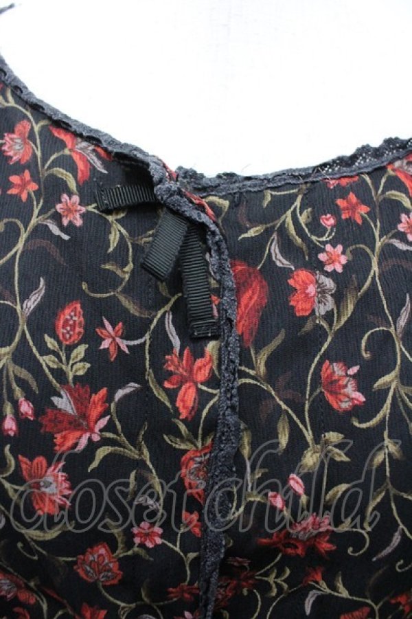 画像3: INGEBORG / ペイズリー柄ノースリーブブラウス M ブラック I-26-03-12-029-LO-BL-SA-ZI (3)