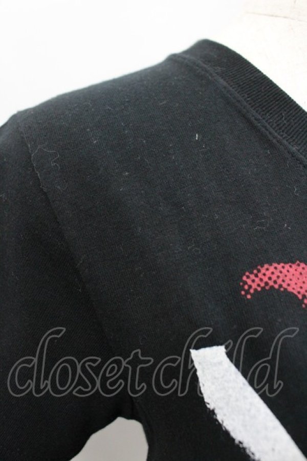 画像3: SEX POT ReVeNGe / ハンドプリントTシャツ  黒Ｘ白Ｘ赤 I-26-03-14-032-SP-TO-SA-ZI (3)