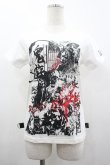画像1: SEX POT ReVeNGe / 般若プリントTシャツ S 白Ｘ黒Ｘ赤 I-26-03-14-039-SP-TO-SA-ZI (1)