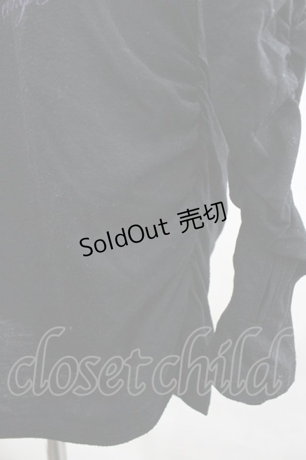 画像3: SEX POT ReVeNGe / ドクロ&英字プリント長袖カットソー S 黒ＸパープルＸグレー I-26-03-14-040-SP-TO-SA-ZI (3)