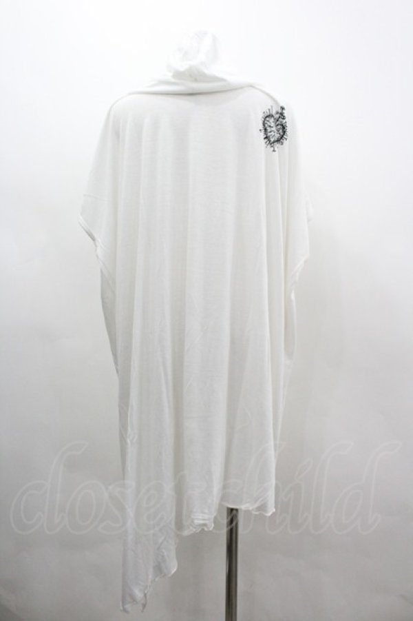 画像2: ALGONQUINS / プリント半袖ロングBIGカットソー F 白 I-26-03-14-043-AL-TO-TE-ZI (2)